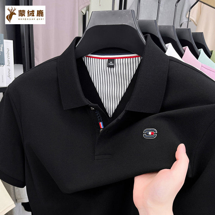 Herren Polohemd mit strukturiertem Piqué-Stoff und eleganter Knopfleiste Echoarchiv