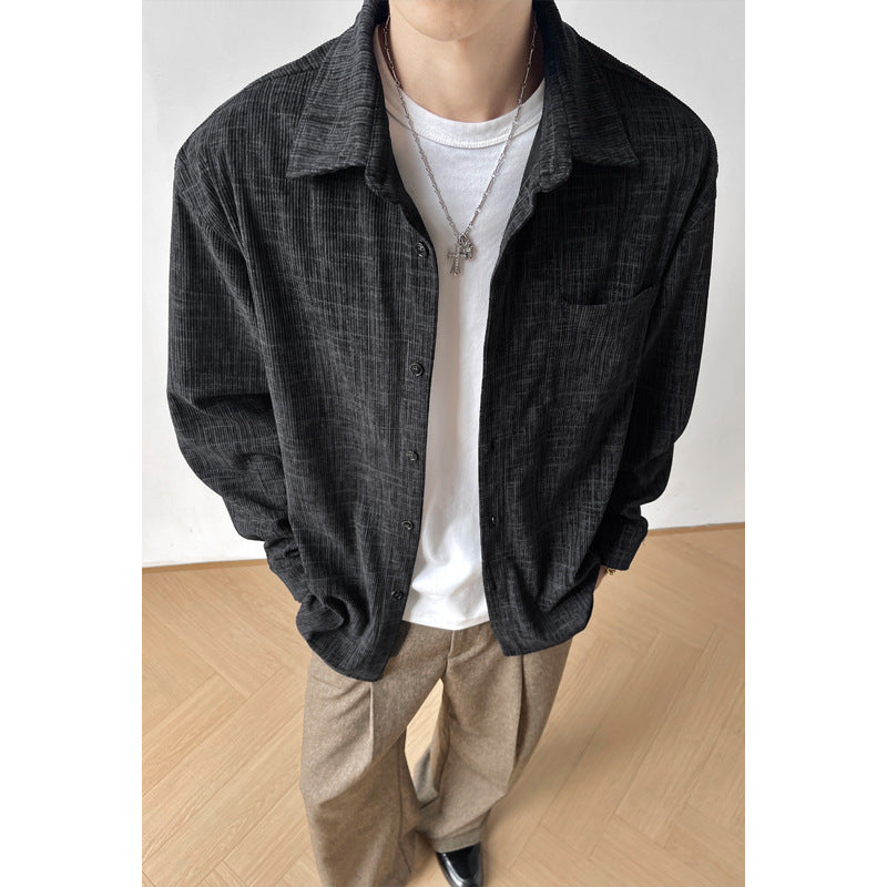 Herren Strukturierte Casual Bluse Echo Archive