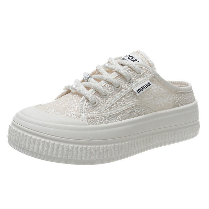 Damen Lace-Up Plateau Sneakers mit dekorativen Details Echo Archiv