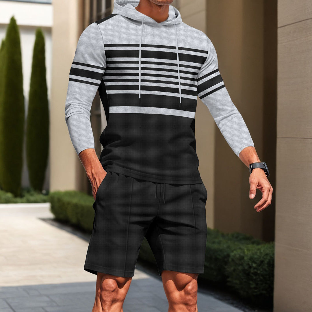 Herren Sportliches Kapuzenshirt mit strukturiertem Material und modernen Linien Echoarchiv