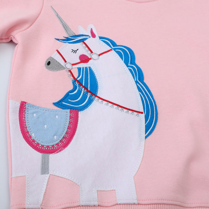 Mädchen Sweatshirt mit niedlicher Einhorn-Applikation Echo Archiv