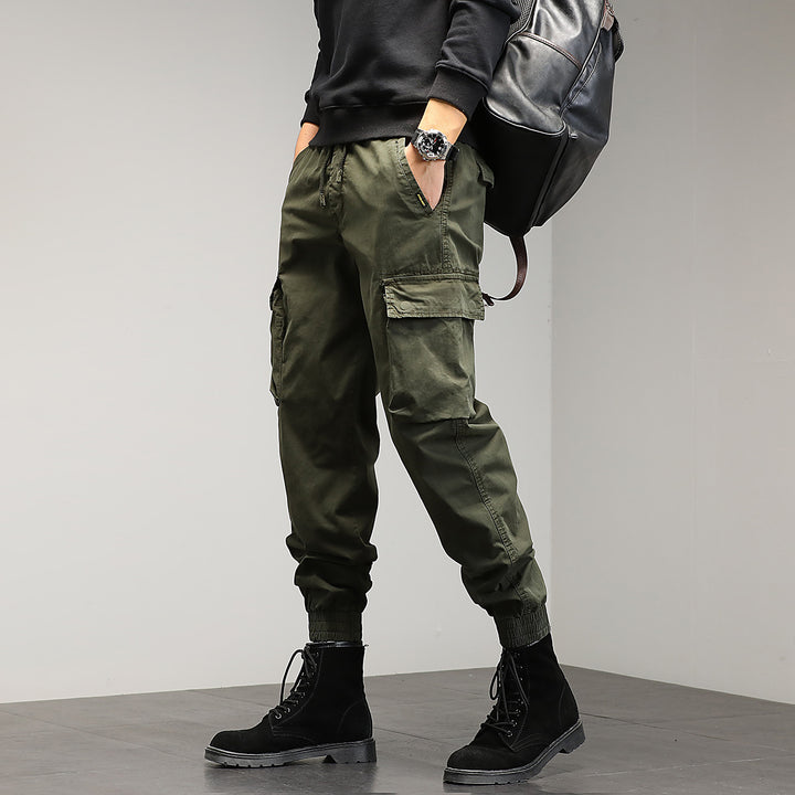 Herren Cargo-Joggerhose mit multifunktionalen Cargotaschen und elastischem Saum – Bravaro