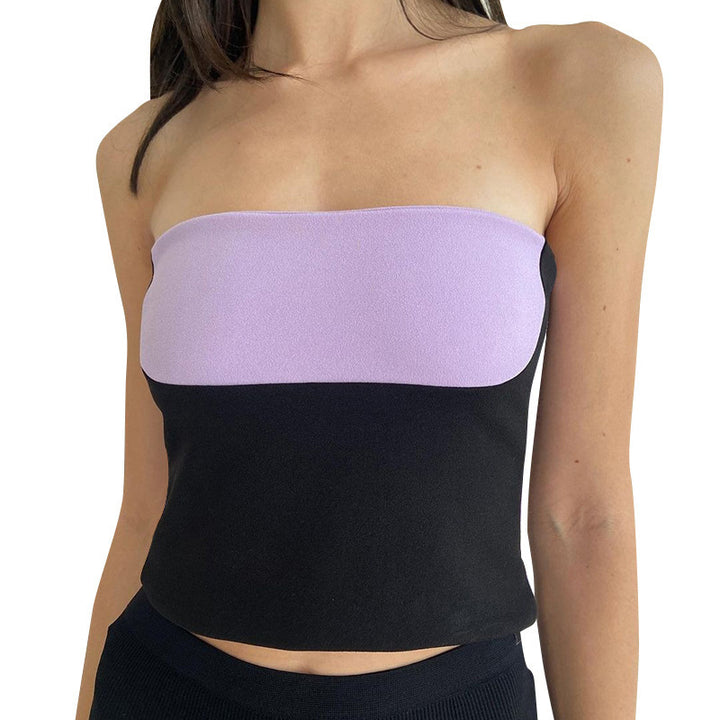 Damen Bandeau-Top mit kontrastierenden Farbkombinationen und hochwertiger Materialverarbeitung Echo Archiv