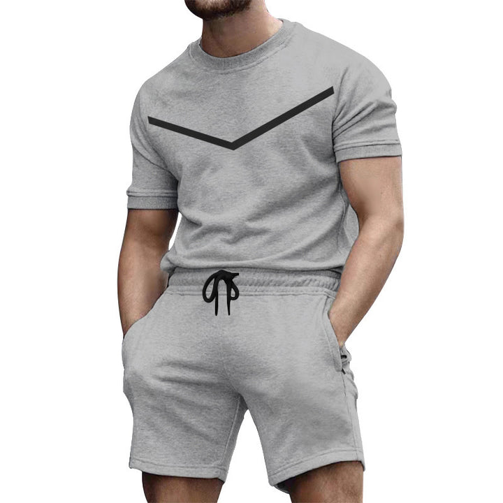 Herren Sportliches Kurzarm-Outfit mit elastischem Bund und praktischen Taschen Echoarchiv