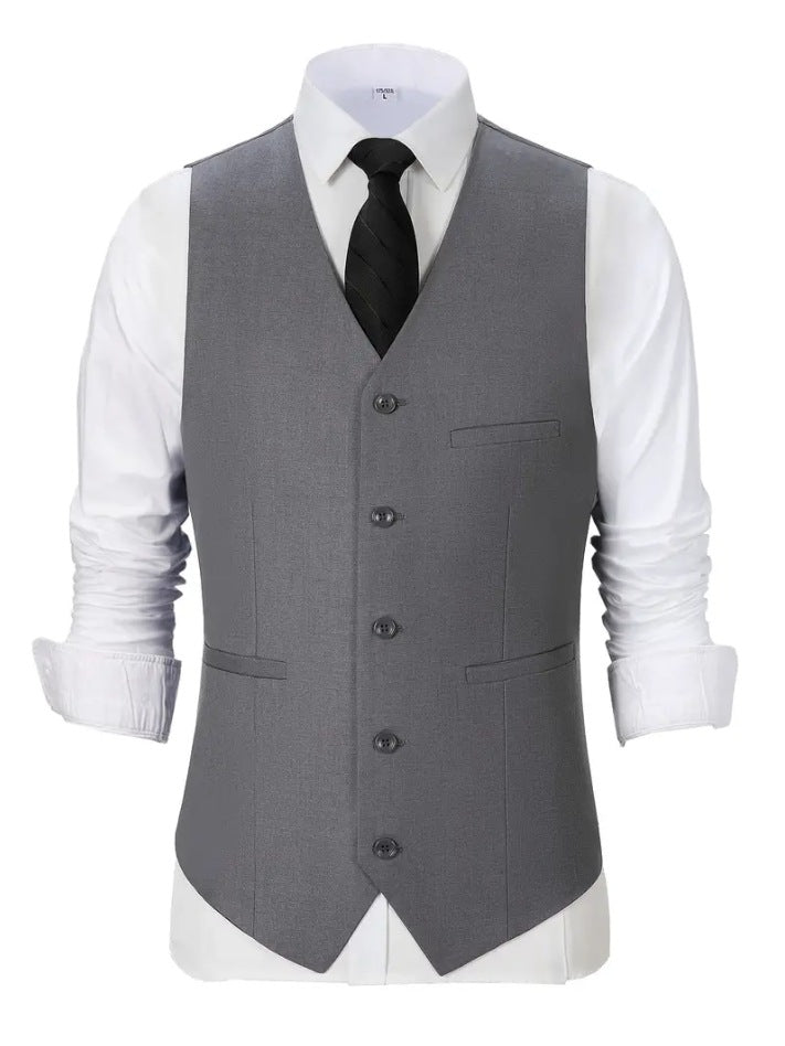 Herren elegante Anzugweste mit feiner Struktur und hochwertigem Material Echoarchiv