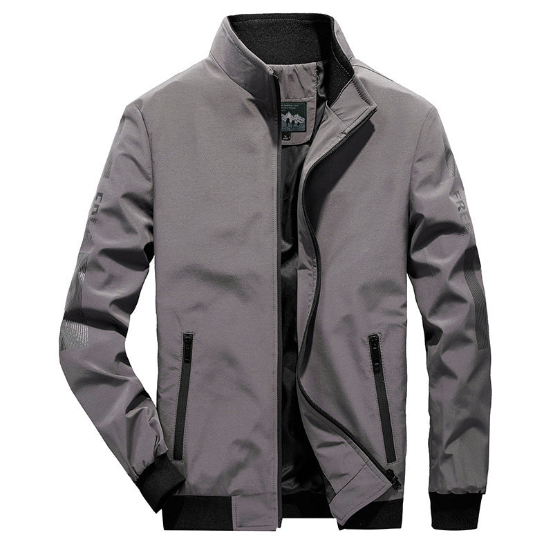Herren Leichter Softshell-Bomber mit reflektierenden Ärmeldetails und hohem Stehkragen Echoarchiv