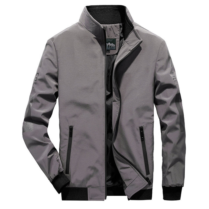 Herren Leichter Softshell-Bomber mit reflektierenden Ärmeldetails und hohem Stehkragen Echoarchiv