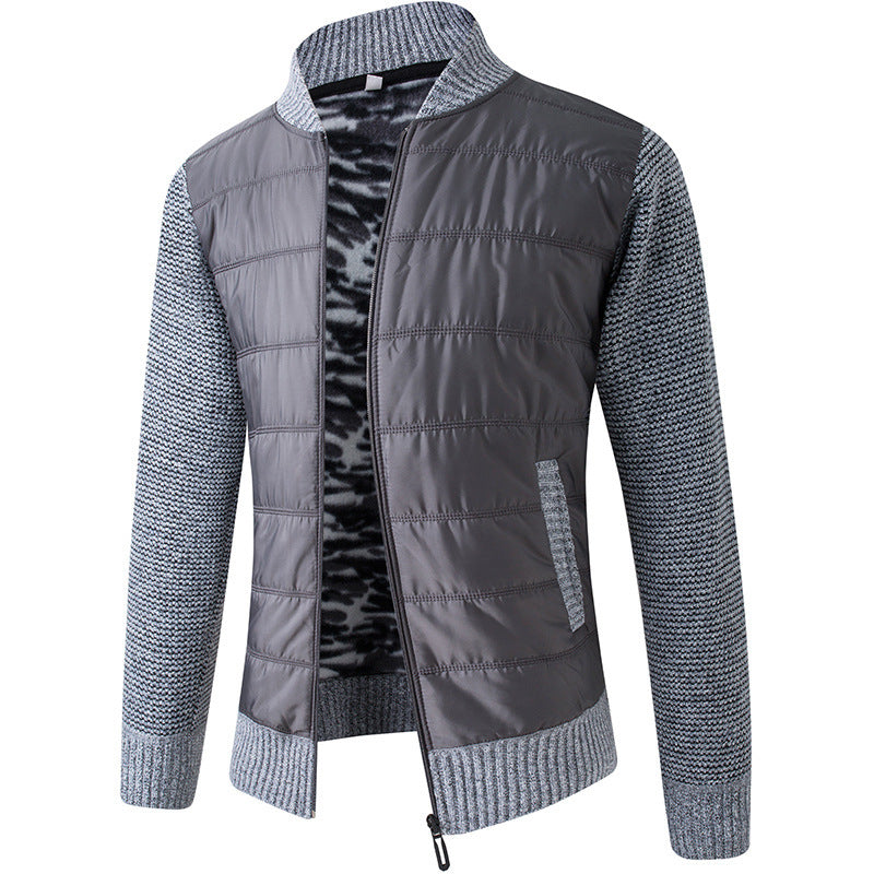 Herren Übergangsjacke mit Stehkragen und strukturiertem Design Echoarchiv
