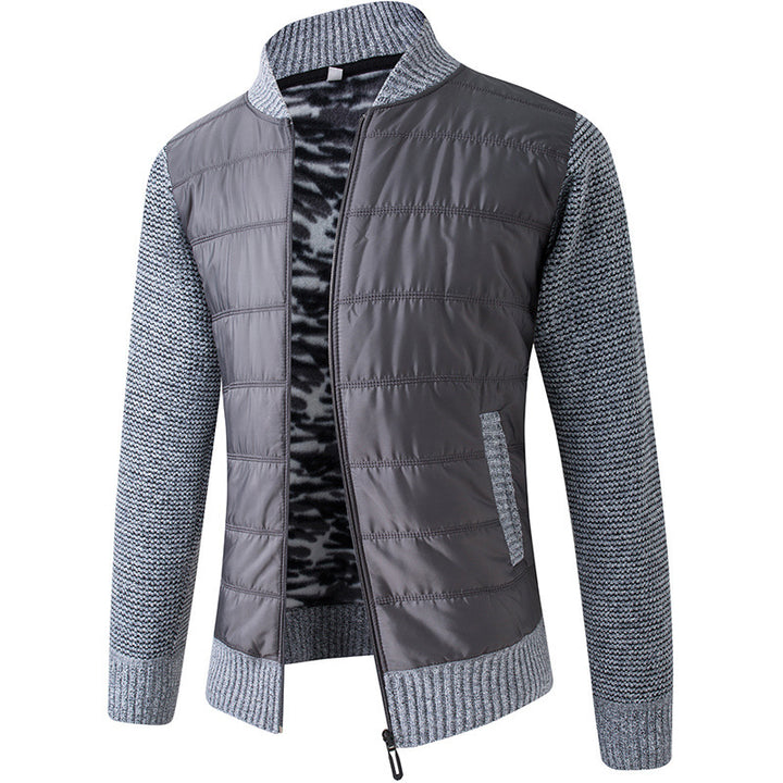 Herren Übergangsjacke mit Stehkragen und strukturiertem Design Echoarchiv