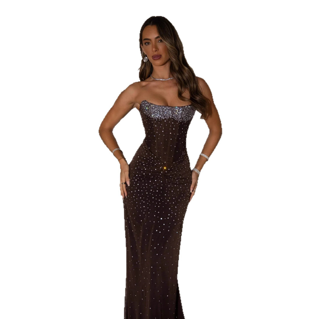 Damen Schimmerndes Abendkleid mit figurbetontem Schnitt und glitzernden Details Echo Archiv