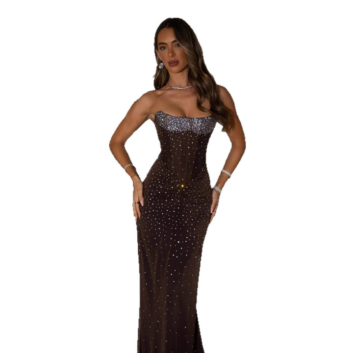 Damen Schimmerndes Abendkleid mit figurbetontem Schnitt und glitzernden Details Echo Archiv