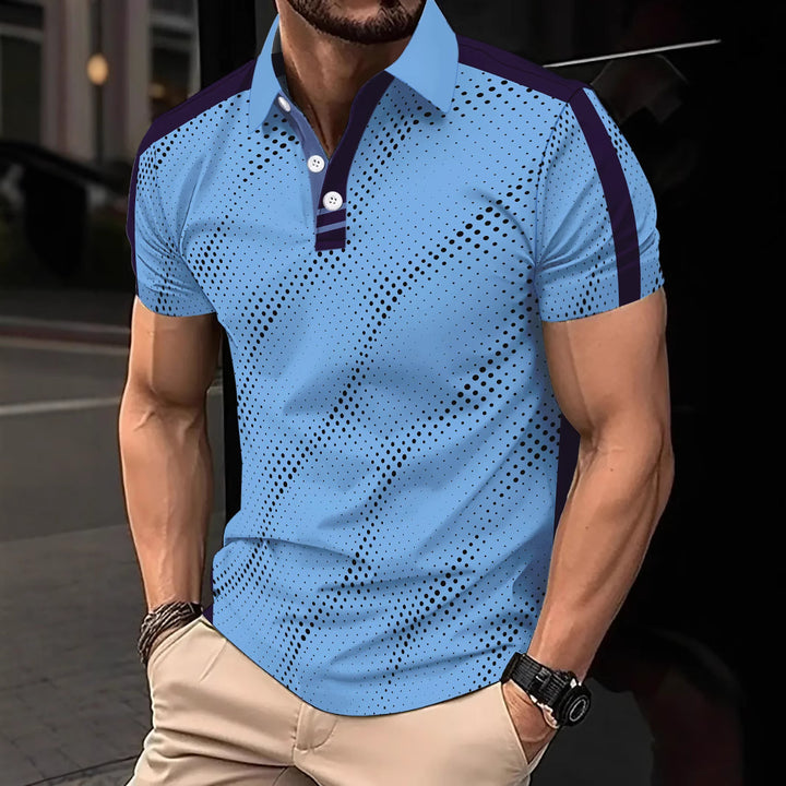 Herren Modern Graphic Performance Polo-Shirt Echoarchiv