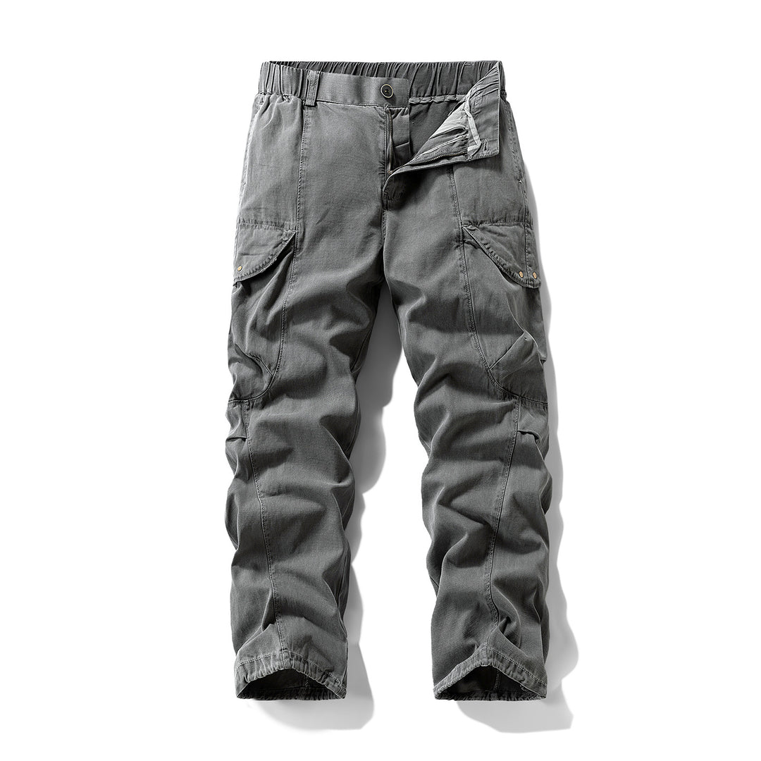 Herren Cargo-Hose im Utility-Look mit elastischem Bund und Knieabnähern Echo Archiv