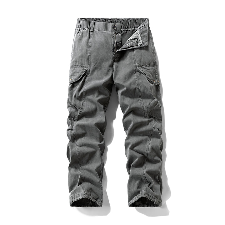 Herren Cargo-Hose im Utility-Look mit elastischem Bund und Knieabnähern Echo Archiv