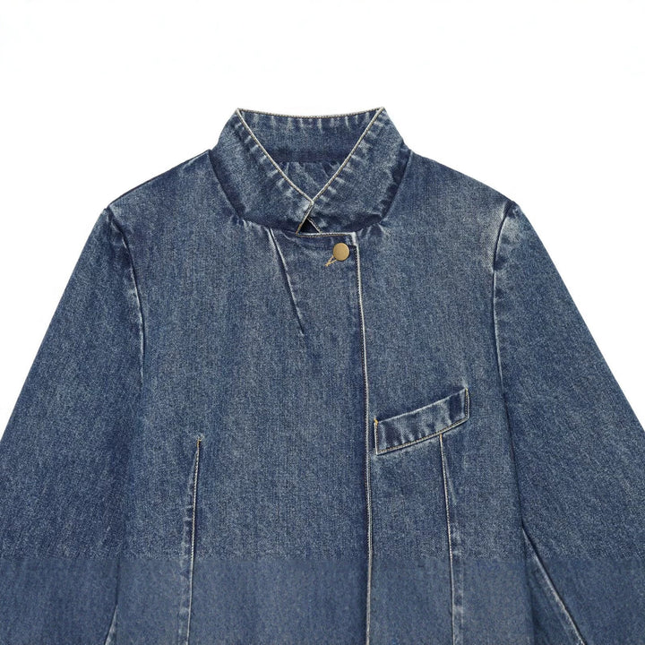 Damen Kurzjacke aus Denim im Boxy-Schnitt mit Stehkragen Echo Archiv