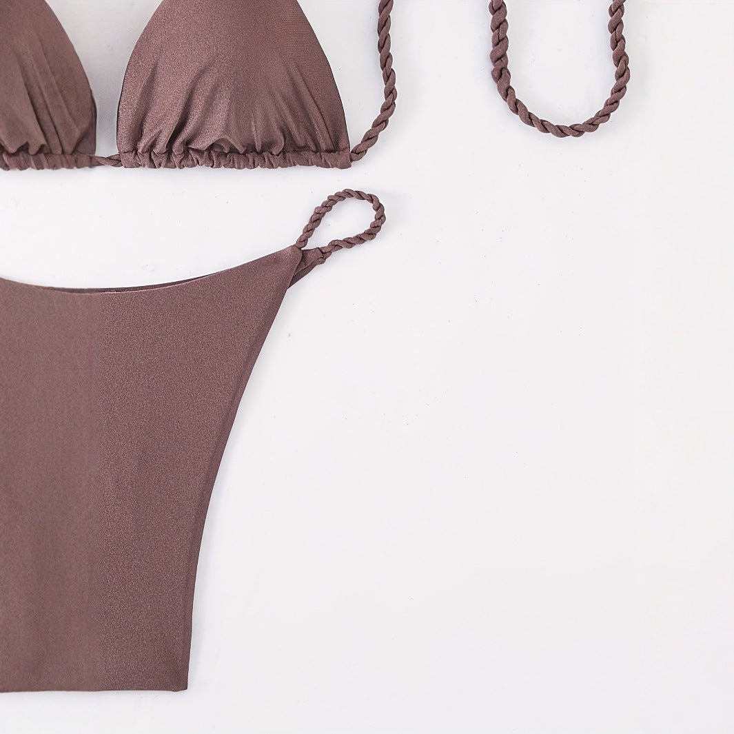 Damen Triangel-Bikini mit geflochtenen Trägern Echo Archiv