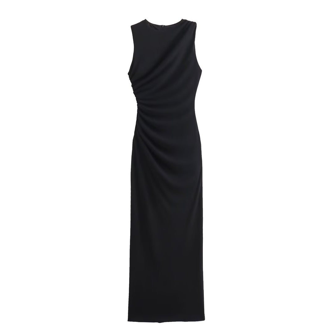 Damen elegantes Maxikleid mit raffinierten Drapierungen Echo Archiv