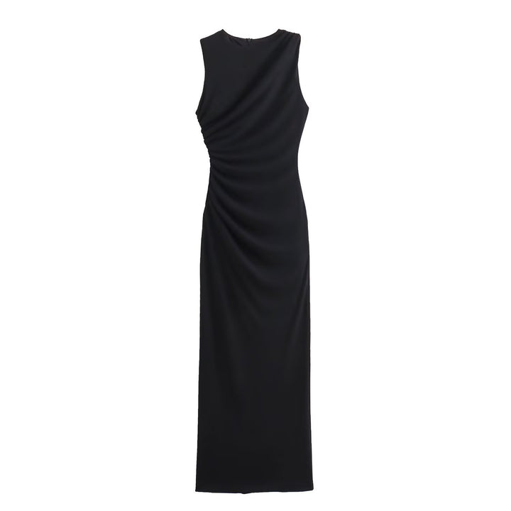 Damen elegantes Maxikleid mit raffinierten Drapierungen Echo Archiv