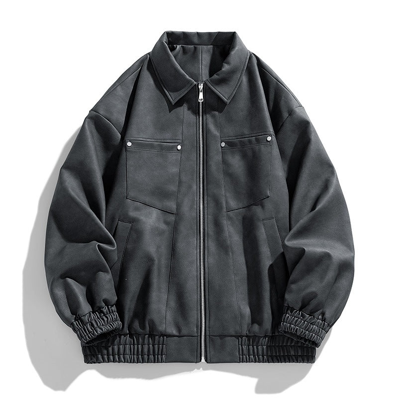 Herren Modische Jacke mit Stehkragen und praktischen Taschen – Taviero