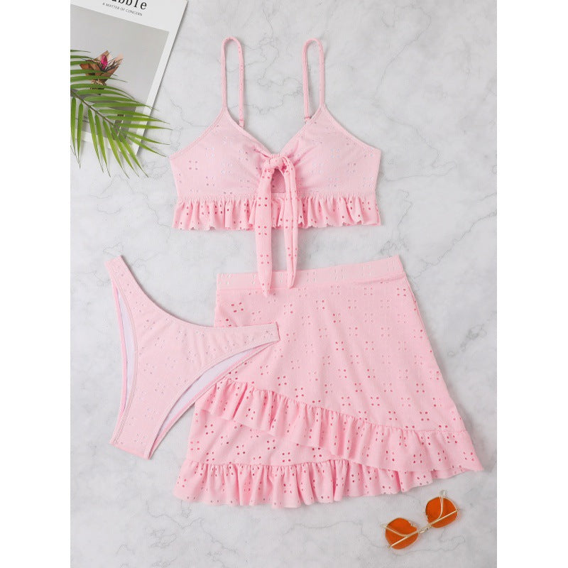 Damen Bikini-Set mit Oberteil und rüschigem Rock Echo Archiv