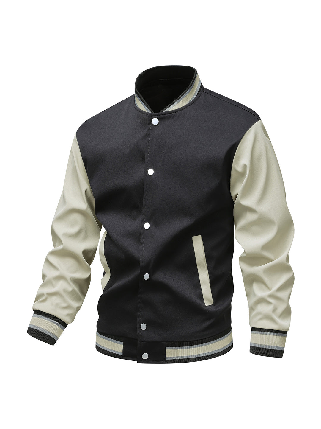 Herren Collegiate-Bomberjacke im Varsity‑Stil mit Kontrastärmeln Echoarchiv