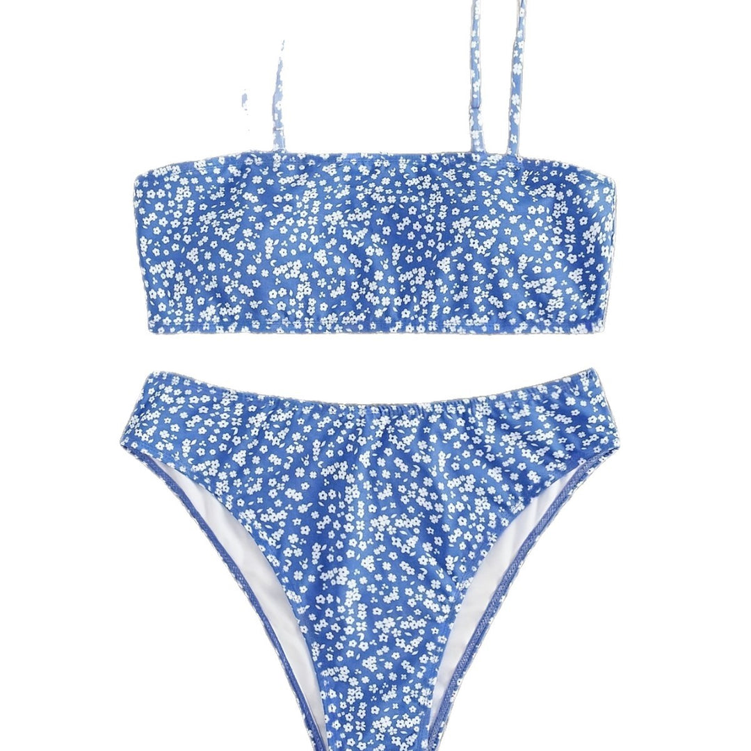 Damen Bandeau-Bikini mit verstellbaren Trägern und floralem Design Echo Archiv