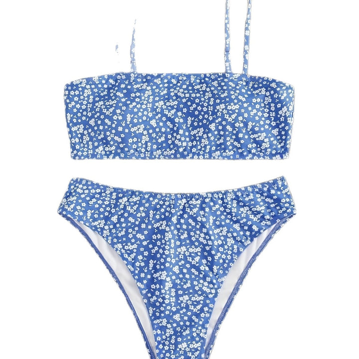 Damen Bandeau-Bikini mit verstellbaren Trägern und floralem Design Echo Archiv