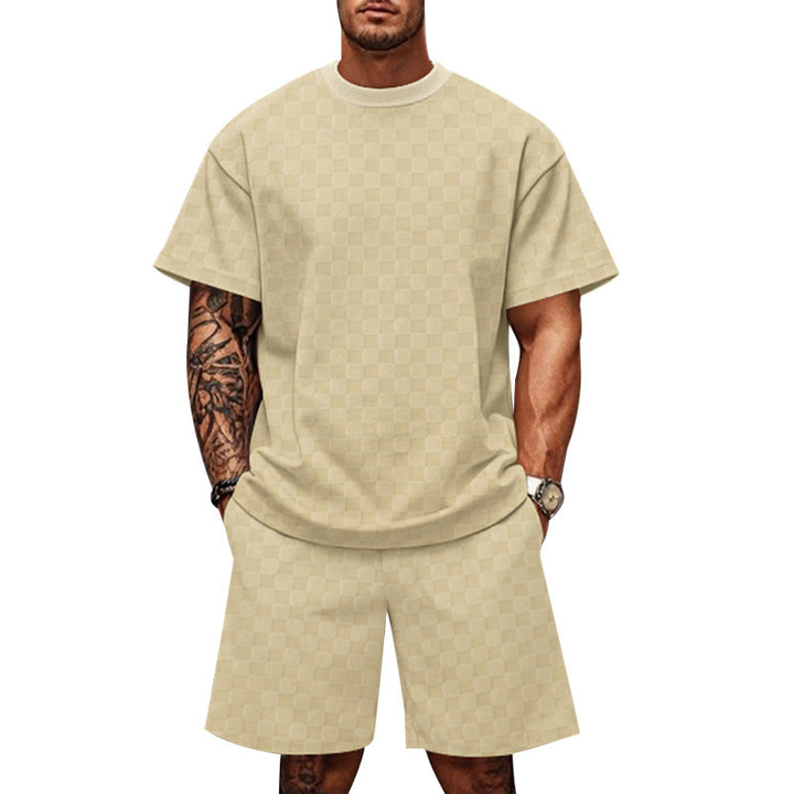 Herren Oversized Freizeitset mit bequemem T-Shirt und Shorts Echoarchiv