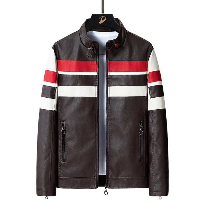 Herren Sportliche Lederjacke im Biker-Stil Echo Archiv