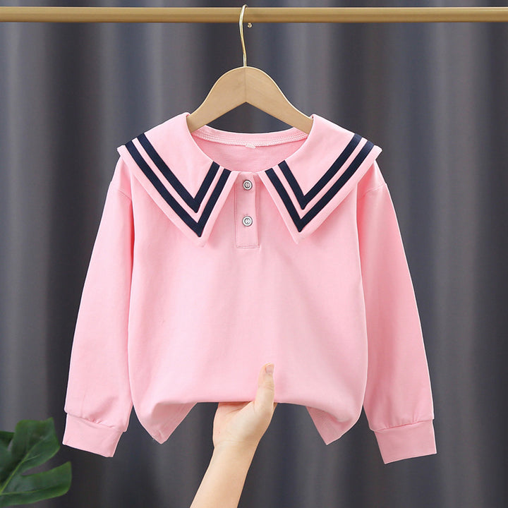 Damen Matrosenbluse mit modernem Kragen und Knopfdetails Echo Archiv