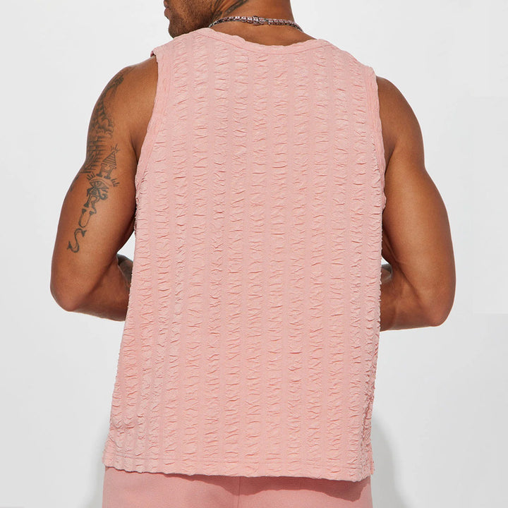 Herren lässiges Tanktop mit strukturiertem Design Echoarchiv