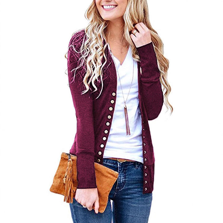 Damen nan Feinstrick-Cardigan mit dekorativen Metallknöpfen und schmaler Silhouette Echo Archiv