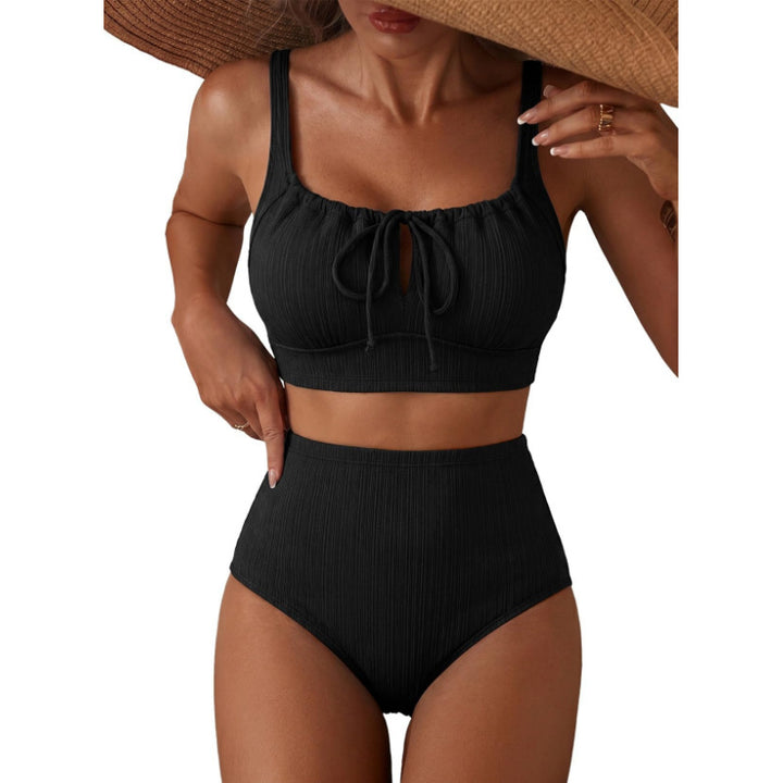 Damen Hochgeschnittener Bikini mit gerafftem Oberteil Echo Archiv