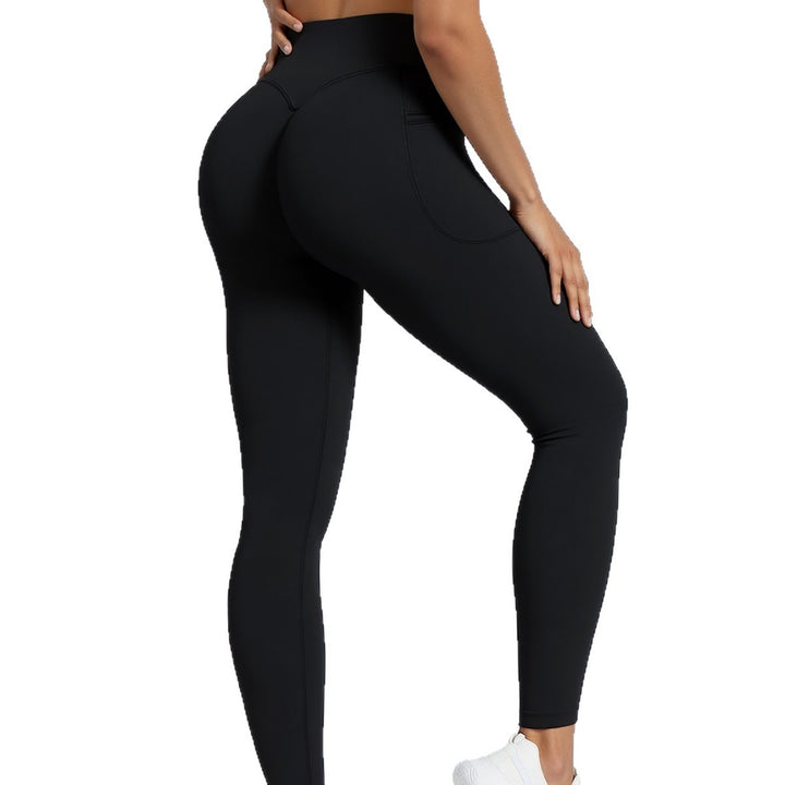 Damen Sportliche Leggings mit elastischem Rippmaterial und ausgestellten Säumen Echo Archiv