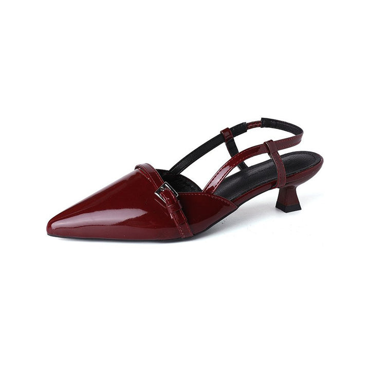 Damen Spitz zulaufende Lack-Pumps mit Slingback, schlanker Silhouette und gepolstertem Komfortfußbett – Lioré