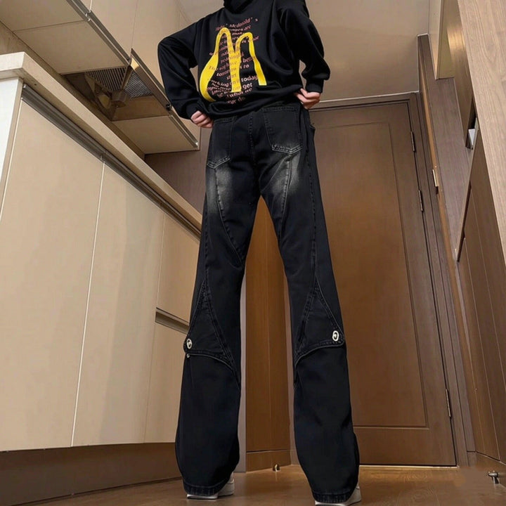 Damen Lässige Oversized Denim-Hose Echoarchiv