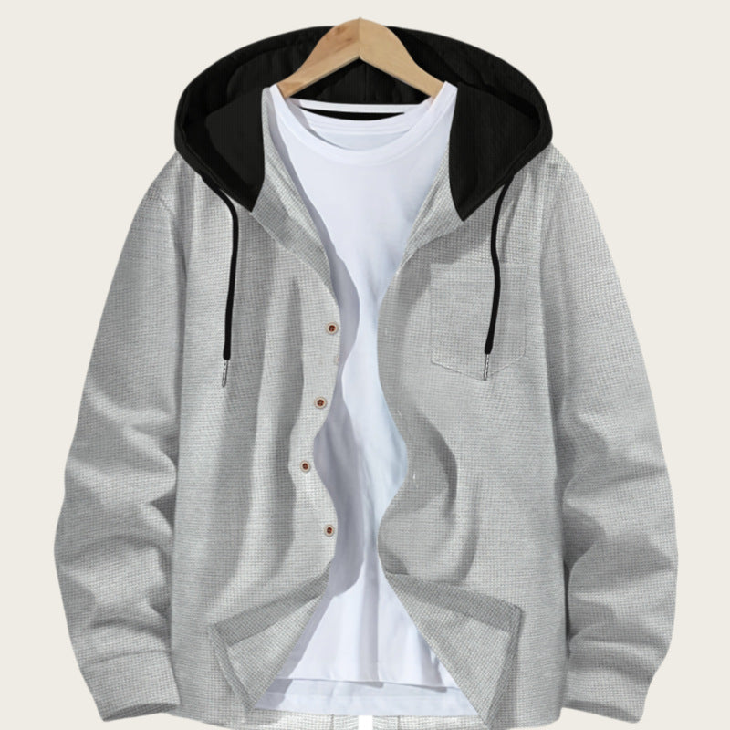 Herren Freizeitjacke mit abnehmbarer Kapuze und praktischen Taschen Echoarchiv