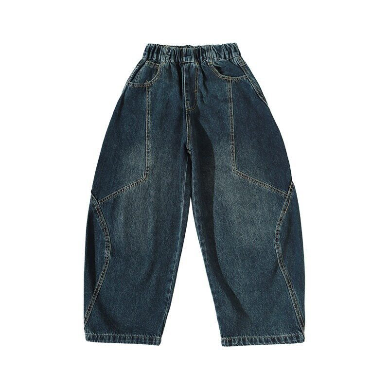 Damen Weit geschnittene Jeans mit elastischem Bund Echo Archiv