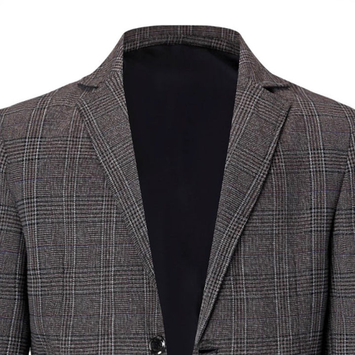 Herren modischer karierten Slim-Fit Blazer Echoarchiv