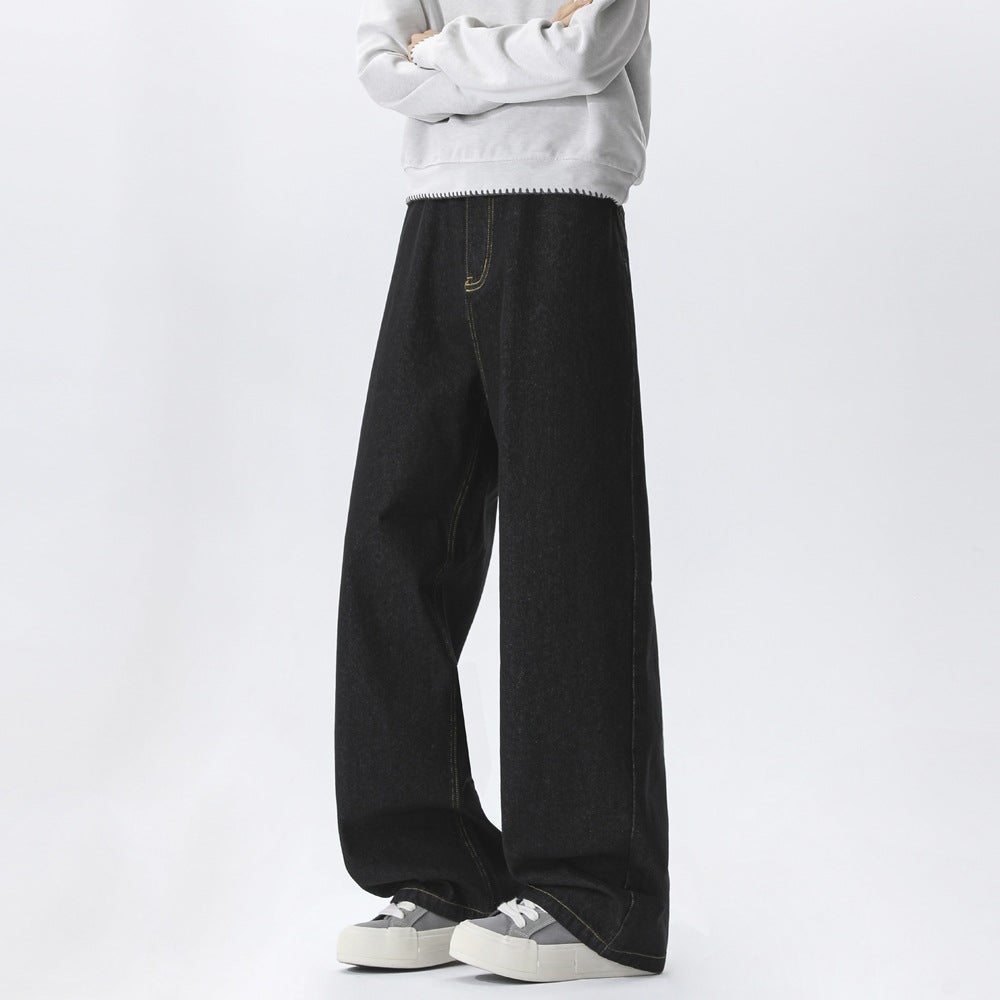 Herren Baggy-Jeans im Ultraweiten Denim-Schnitt mit hoher Leibhöhe & Deep‑Cuff-Optik Echoarchiv