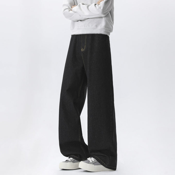 Herren Baggy-Jeans im Ultraweiten Denim-Schnitt mit hoher Leibhöhe & Deep‑Cuff-Optik Echoarchiv