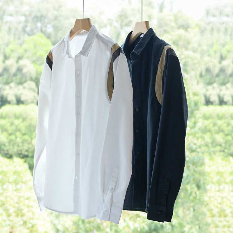 Herren Hemdjacke im Lagen-Look mit kontrastierender Schulterpasse Echoarchiv