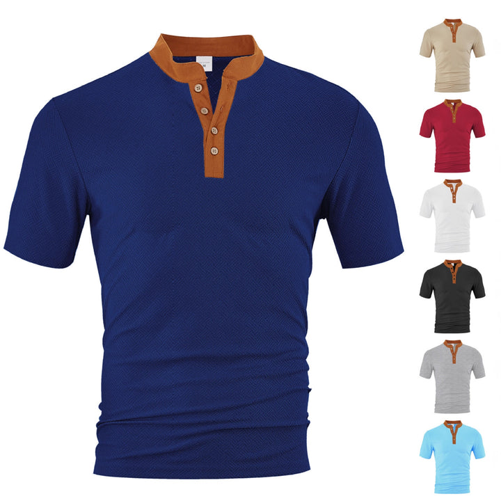 Herren Polohemd mit strukturierter Oberfläche und elegantem Kragen Echoarchiv
