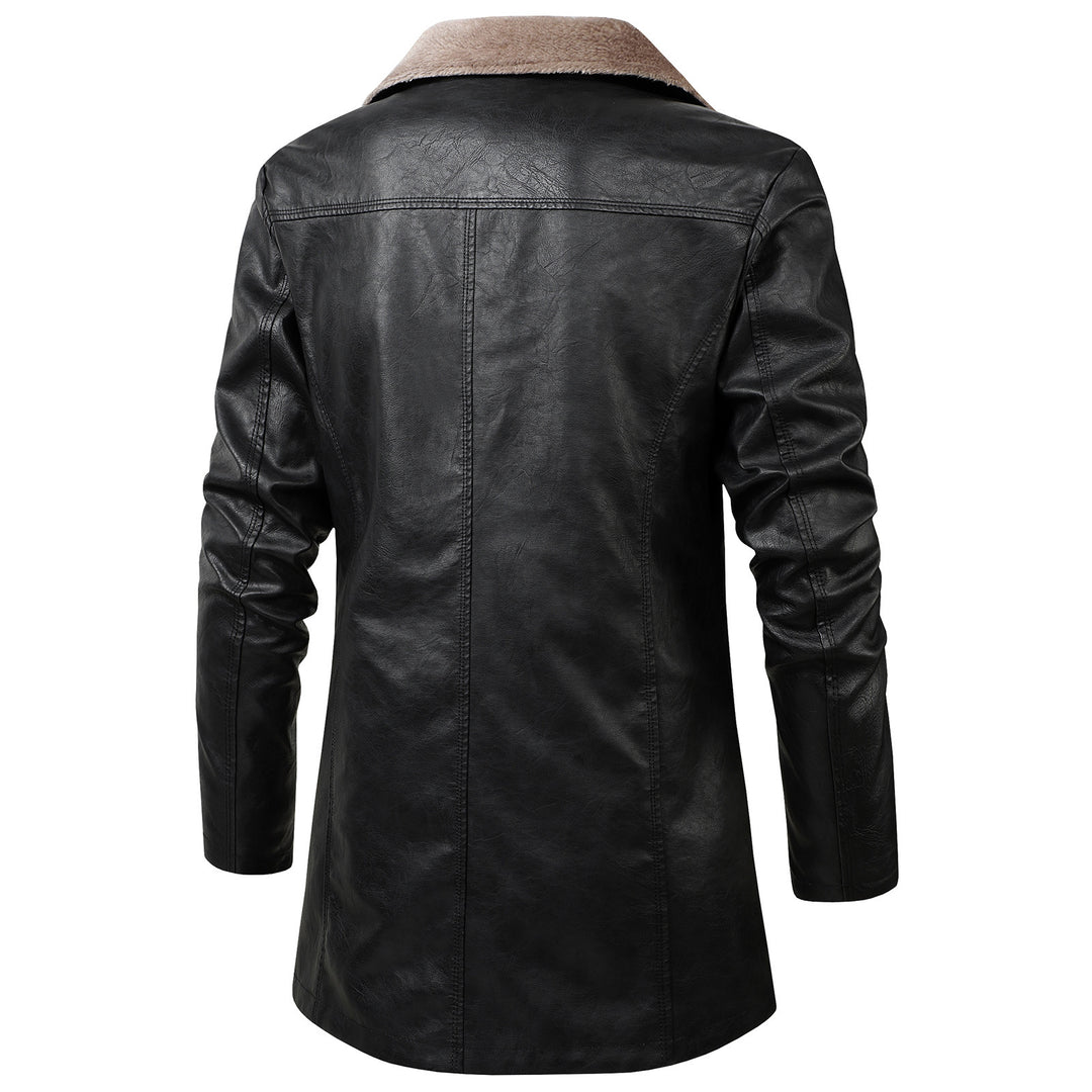Herren Elegante Kunstlederjacke mit Fleece-Futter Echo Archiv