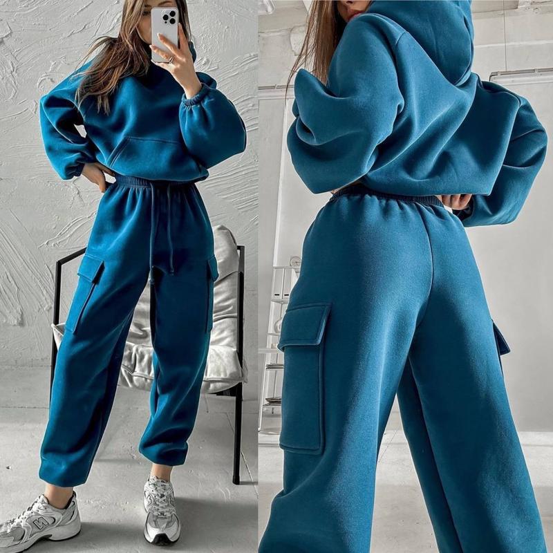 Damen nan oversized Kapuzenpullover-Set mit Cargo-Jogginghose Echo Archiv