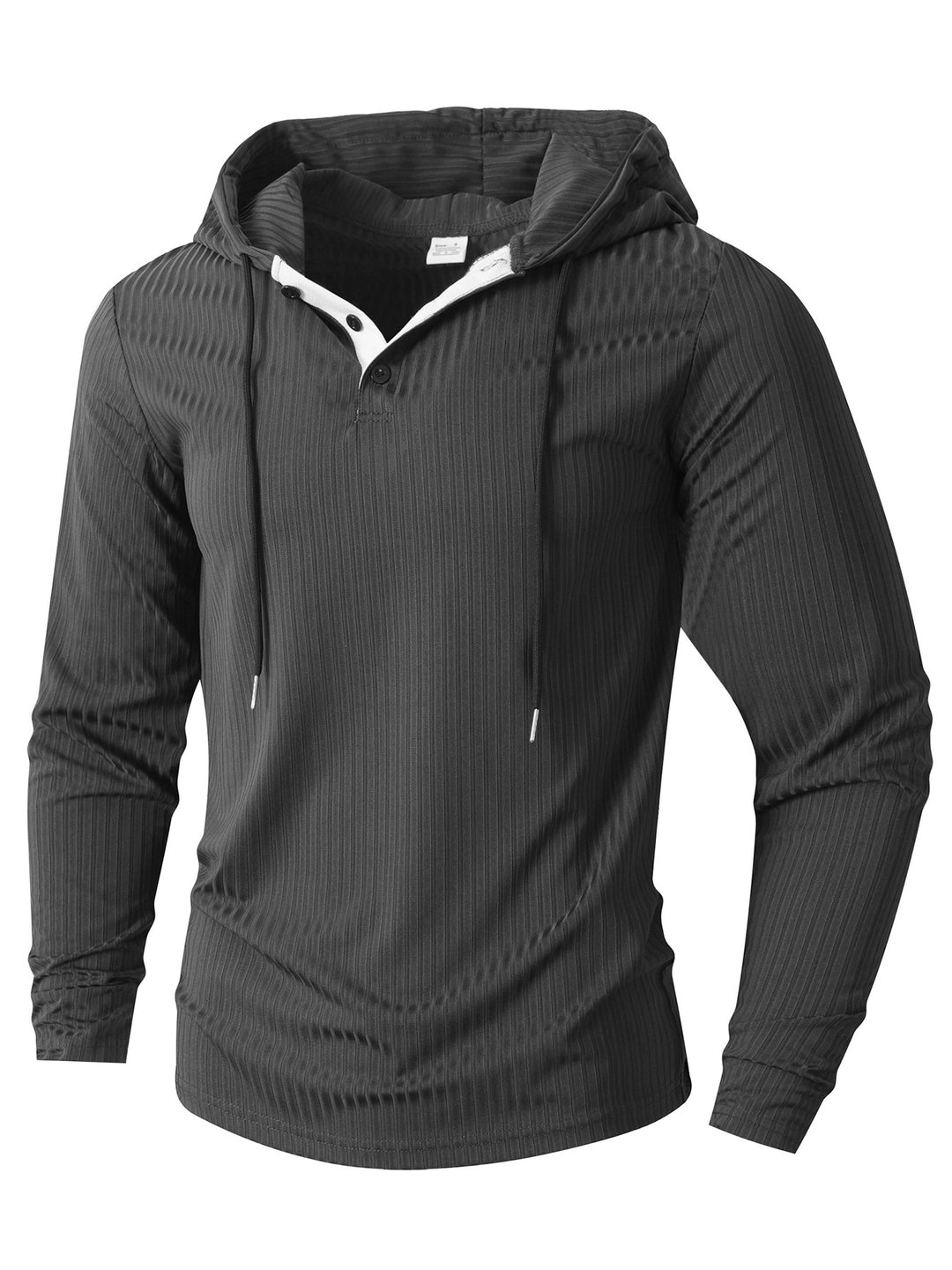 Herren Sportlicher Langarm-Hoodie mit strukturierter Oberfläche Echoarchiv