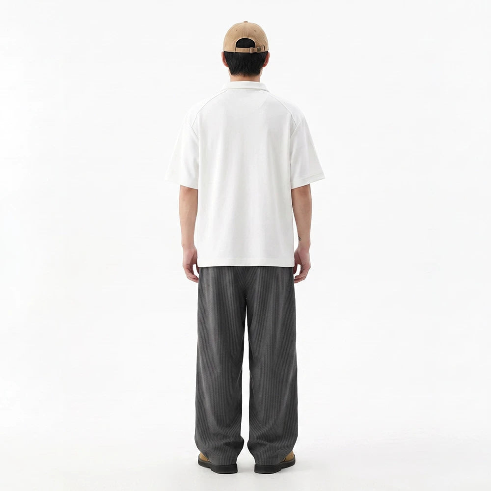 Herren Oversize-Halbzip-Polo mit technischem Jersey und verlängertem Rückensaum Echo Archiv
