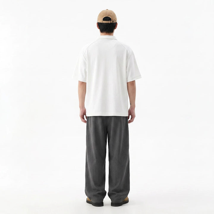 Herren Oversize-Halbzip-Polo mit technischem Jersey und verlängertem Rückensaum Echo Archiv