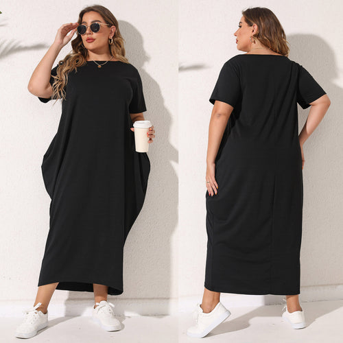 Damen lässiges Maxikleid mit seitlichen Taschen und bequemem Schnitt Echo Archiv