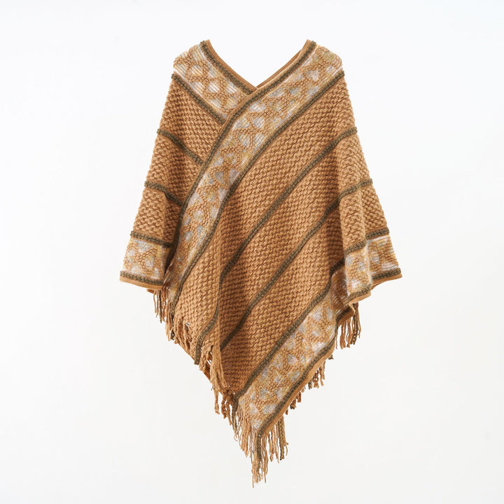 Damen Oversize-Strickumhang mit strukturierter Waffelstrick-Optik und Zopfbordüre Echo Archiv